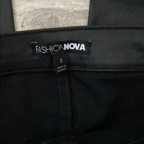 Fashion Nova Leather Look Pants - Picture 3 of 4